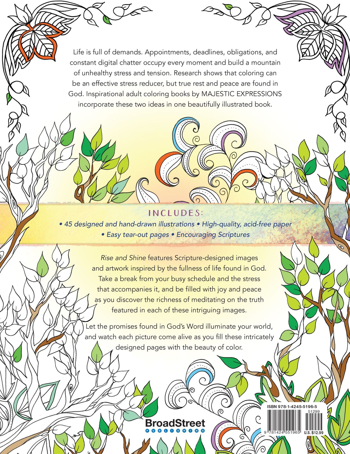 Rise and Shine: Inspirational Adult Coloring Book