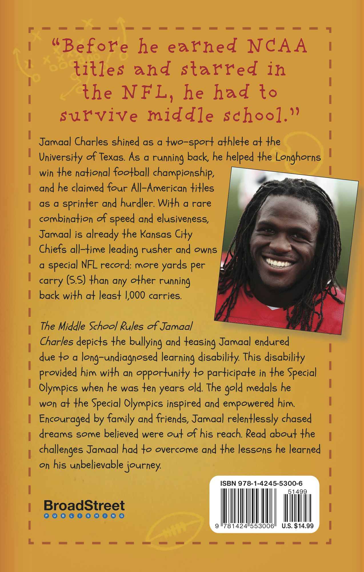 The Middle School Rules of Jamaal Charles: as told by Sean Jensen