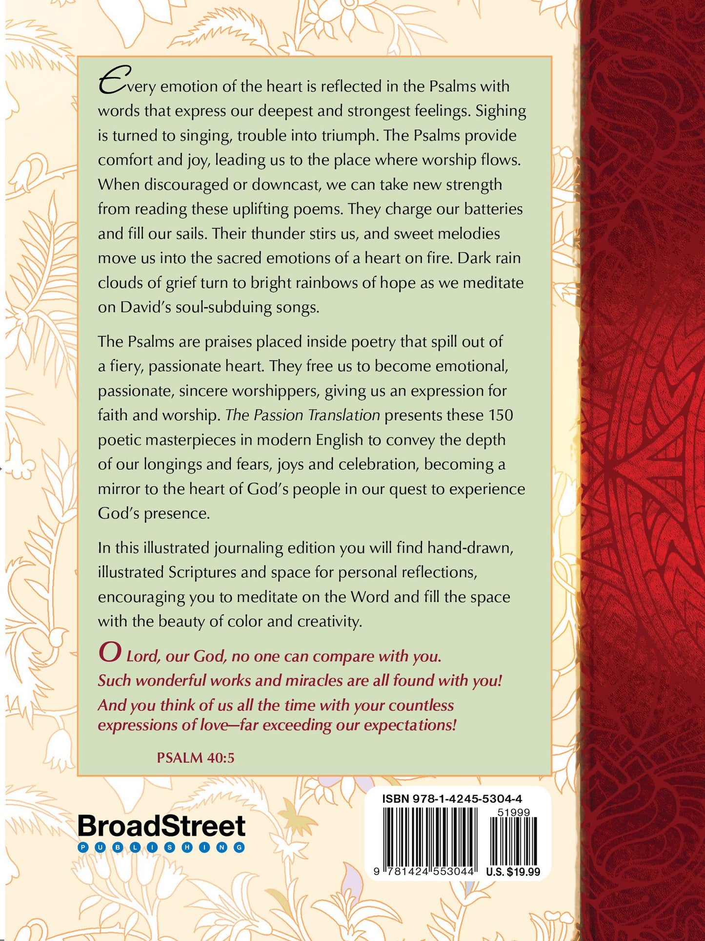 The Psalms: Poetry on Fire, Illustrated Journaling Edition