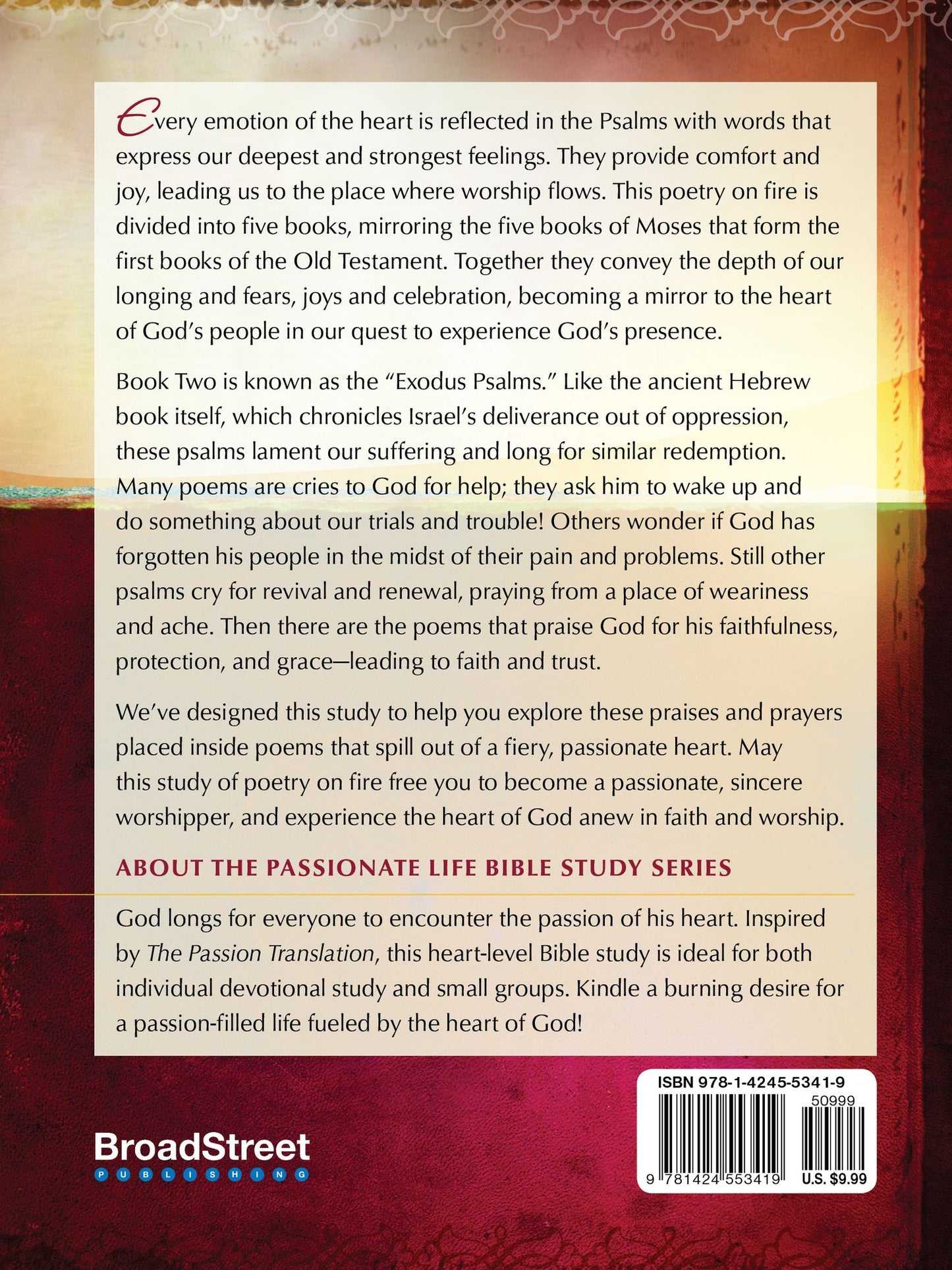 Psalms: Poetry on Fire Book Two 12-week Study Guide: The Passionate Life Bible Study Series