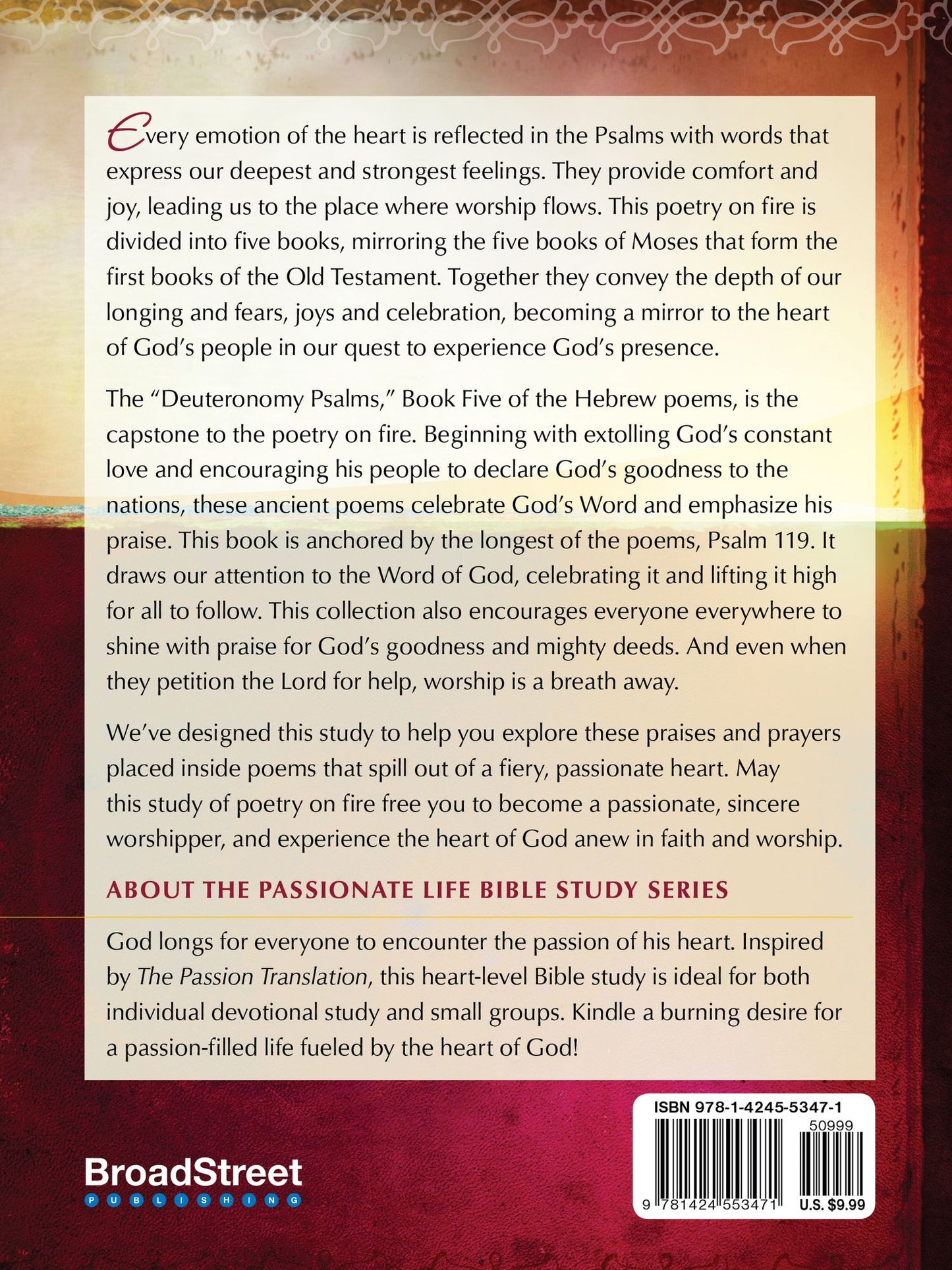 Psalms: Poetry on Fire Book Five 12-week Study Guide: The Passionate Life Bible Study Series