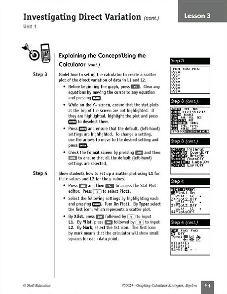 Graphing Calculator Strategies: Algebra