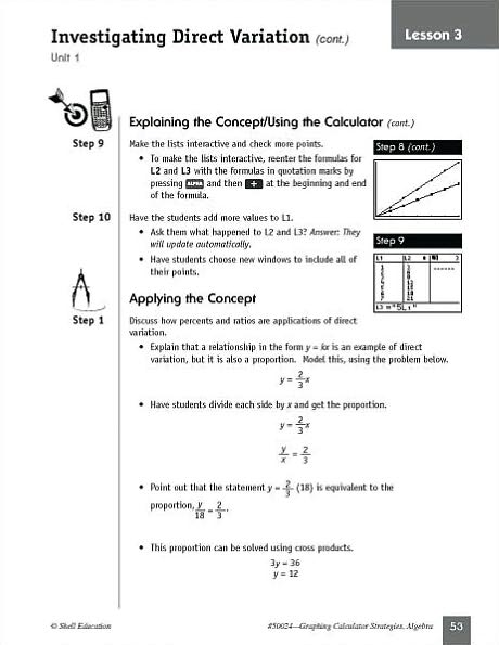 Graphing Calculator Strategies: Algebra