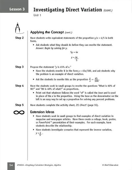 Graphing Calculator Strategies: Algebra