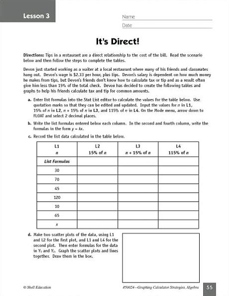 Graphing Calculator Strategies: Algebra