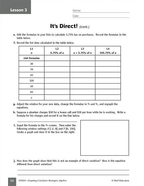 Graphing Calculator Strategies: Algebra