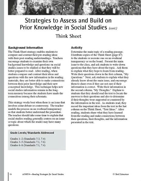Reading Strategies for Social Studies