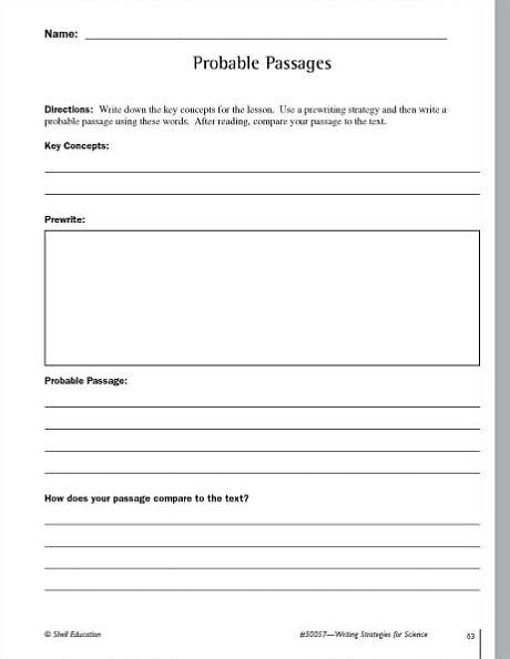 Writing Strategies for Science
