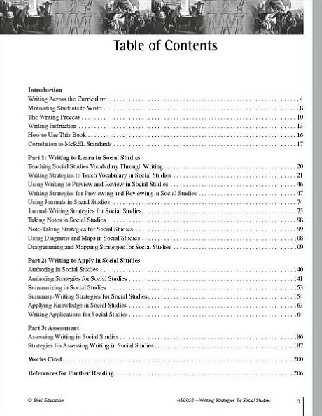 Writing Strategies for Social Studies