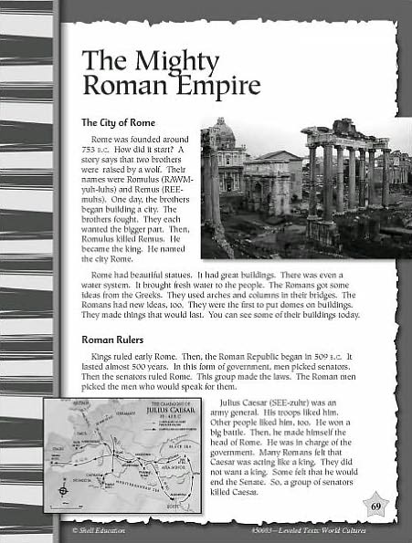 Leveled Texts for Social Studies: World Cultures Through Time