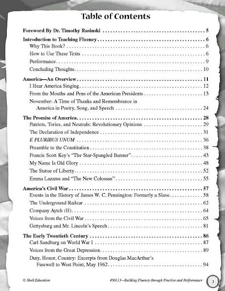 Building Fluency Through Practice and Performance: American History