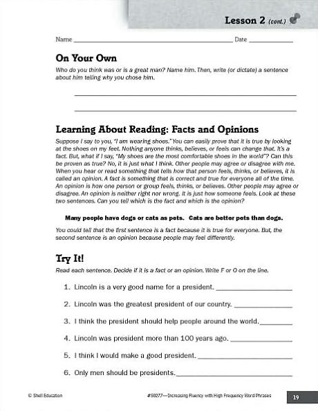 Increasing Fluency with High Frequency Word Phrases Grade 2