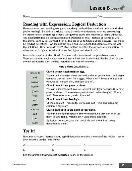 Increasing Fluency with High Frequency Word Phrases: Grade 5
