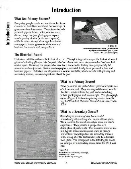 Using Primary Sources in the Classroom