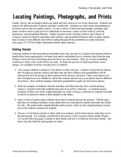 Using Primary Sources in the Classroom