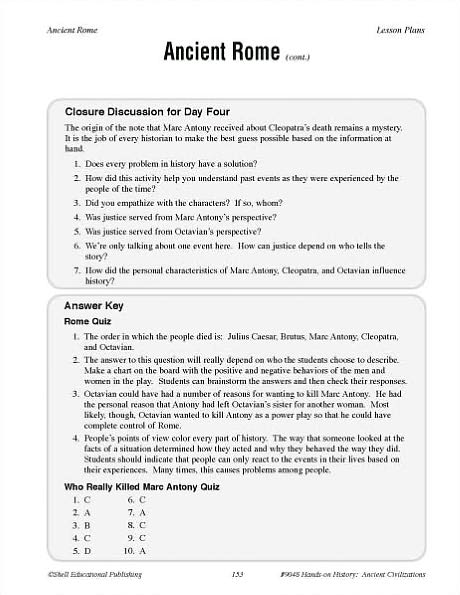 Hands-on History: Ancient Civilizations Activities