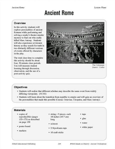 Hands-on History: Ancient Civilizations Activities
