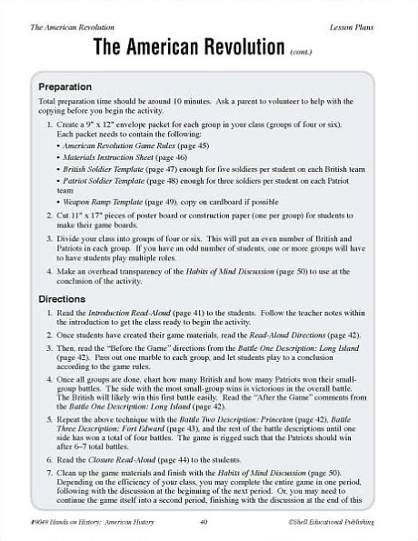 Hands-on History: American History Activities