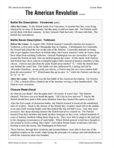 Hands-on History: American History Activities