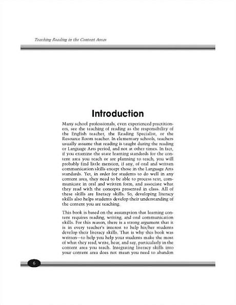 Teaching Reading in the Content Areas for Elementary Teachers