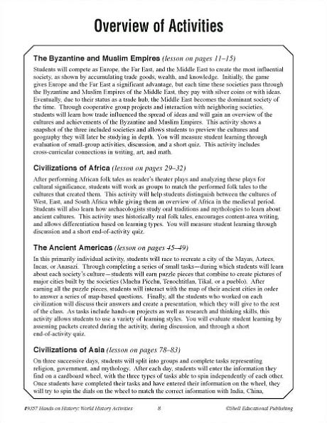 Hands-on History: World History Activities