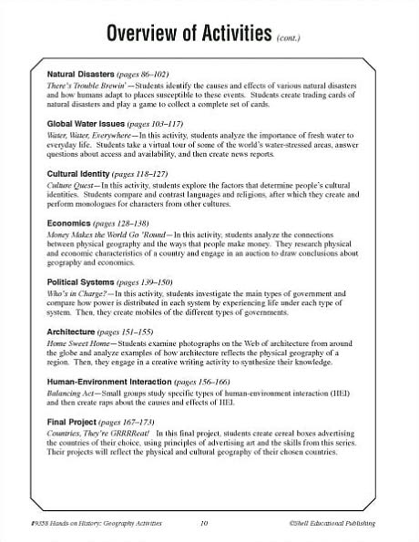 Hands-on History: Geography Activities
