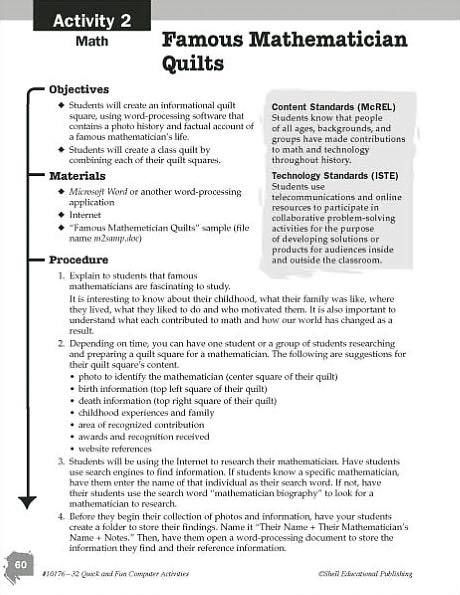 32 Quick and Fun Content Area Computer Activities: A Technology Project for Every Week of the School Year (Middle School)