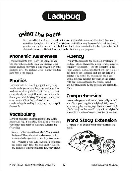 Poems for Word Study Grade K-1 (Binder with color transparencies)