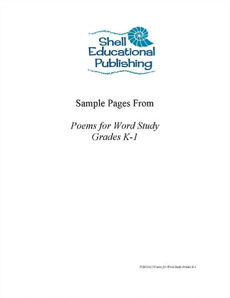 Poems for Word Study Grade K-1 (Binder with color transparencies)