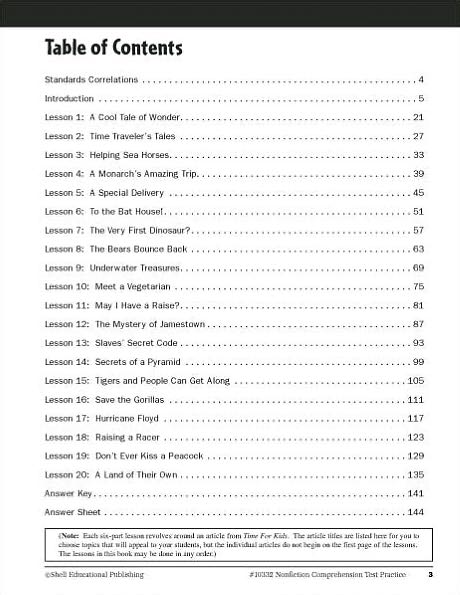 Nonfiction Comprehension Test Practice: Level 2
