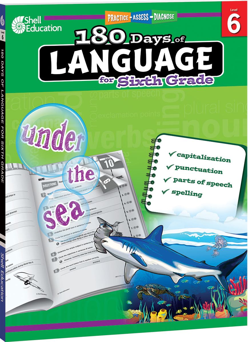 180 DaysT: Language for Sixth Grade: Practice, Assess, Diagnose