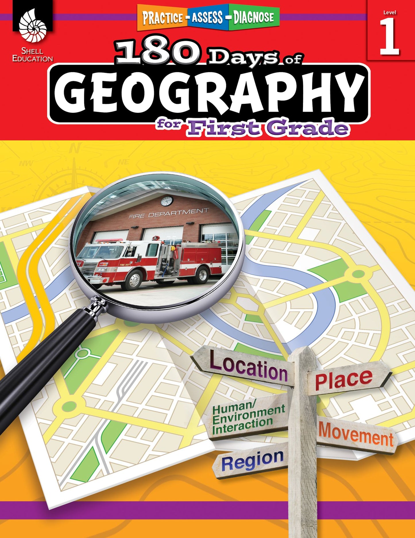 180 DaysT: Geography for First Grade: Practice, Assess, Diagnose