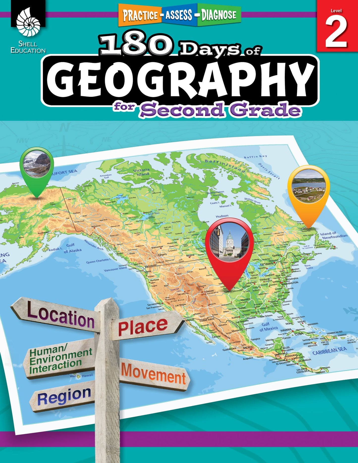 180 DaysT: Geography for Second Grade: Practice, Assess, Diagnose