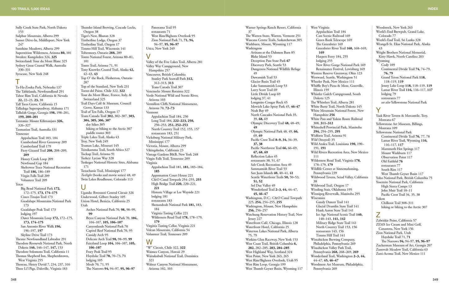 100 Trails, 5,000 Ideas: Where to Go, When to Go, What to See, What to Do
