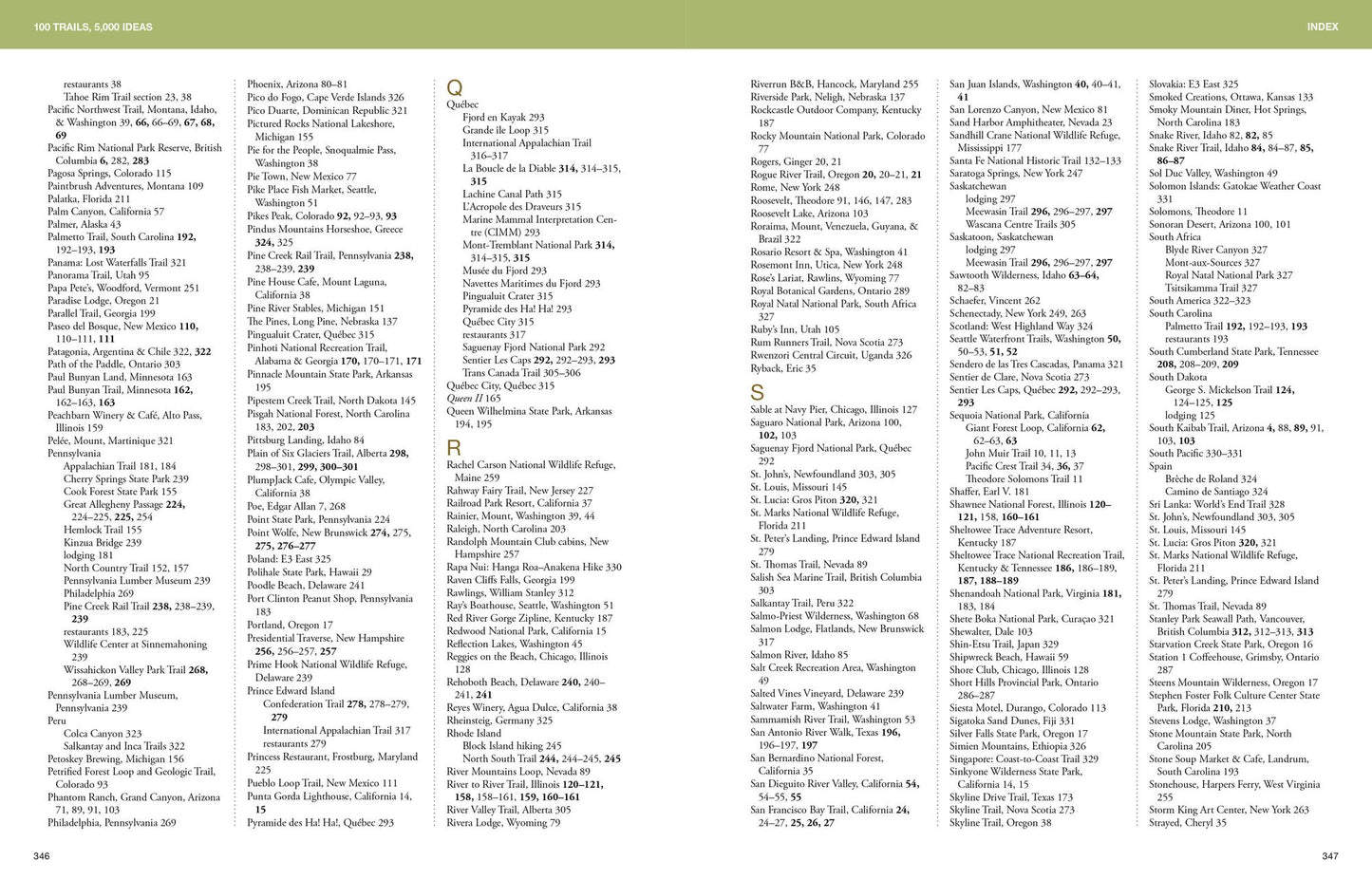 100 Trails, 5,000 Ideas: Where to Go, When to Go, What to See, What to Do