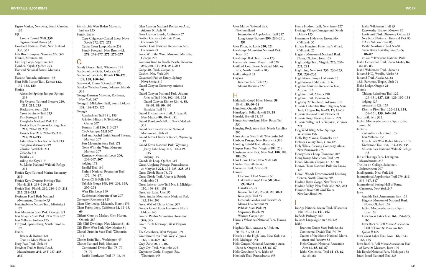 100 Trails, 5,000 Ideas: Where to Go, When to Go, What to See, What to Do