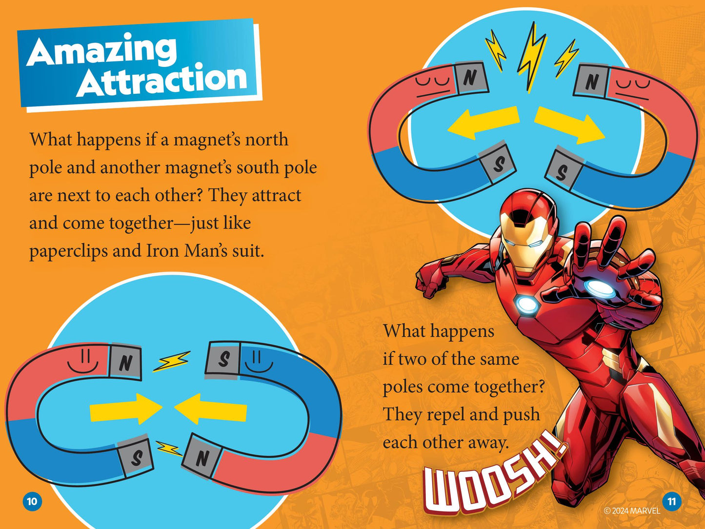 Marvel's Iron Man Goes Magnetic (National Geographic Kids Readers, Level 2)