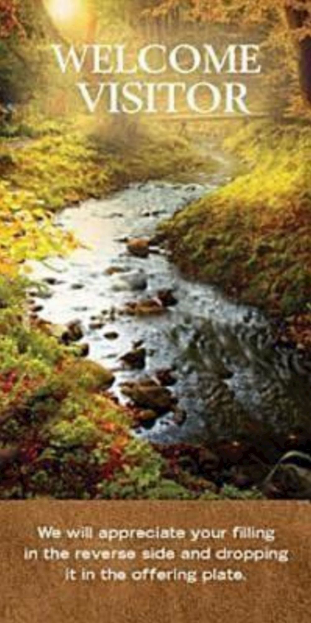 Welcome Visitor To Our Church Fall Stream Card (Pkg of 25)