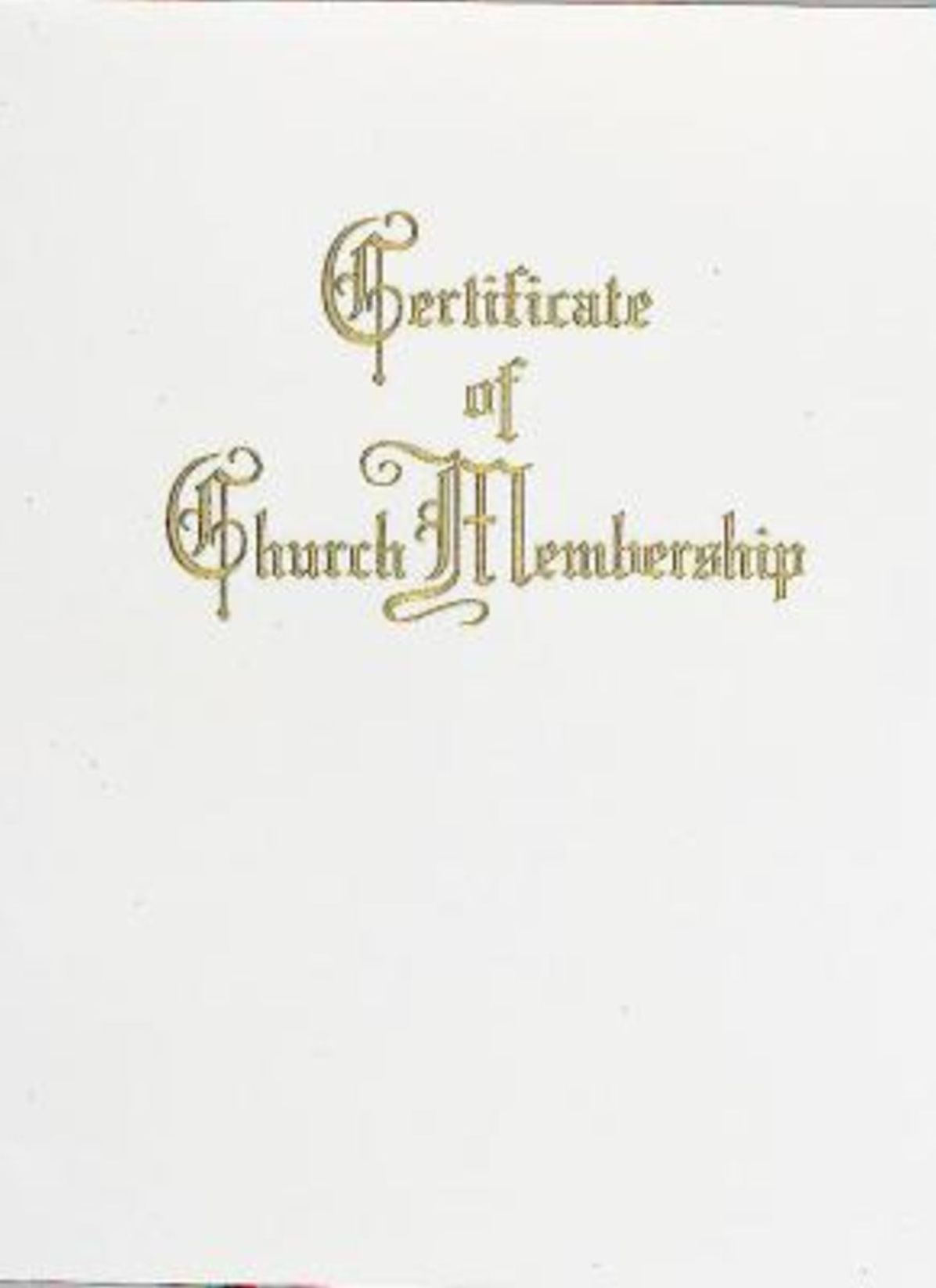 Traditional Steel-Engraved Church Membership Certificate (Pkg of 3)