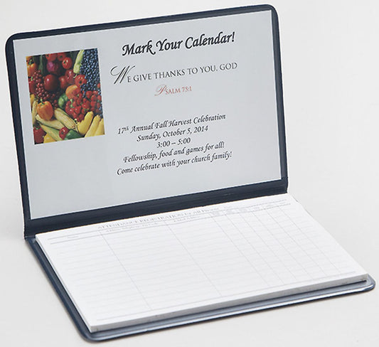 Attendance Registration Pad Holder - Navy (Pkg of 6)