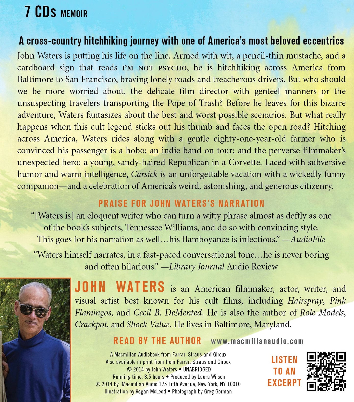 Carsick: John Waters Hitchhikes Across America