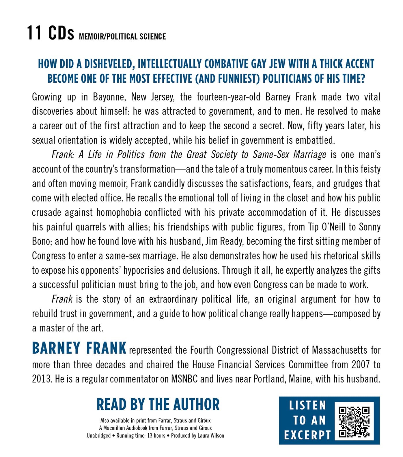 Frank: A Life in Politics from the Great Society to Same-Sex Marriage
