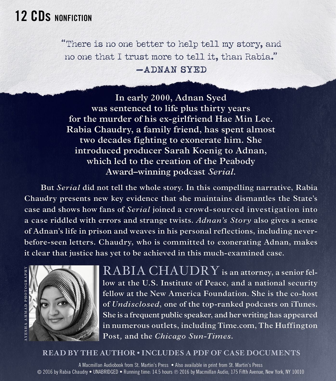 Adnan's Story: The Search for Truth and Justice After Serial