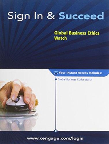 Global Business Ethics Watch Printed Access Card