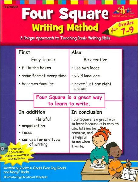 Four Square: Writing Method Grades 7-9 W/Enhanced CD: A Unique Approach to Teaching Basic Writing Skills