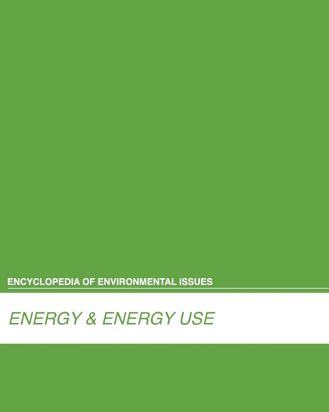 Energy and Energy Use