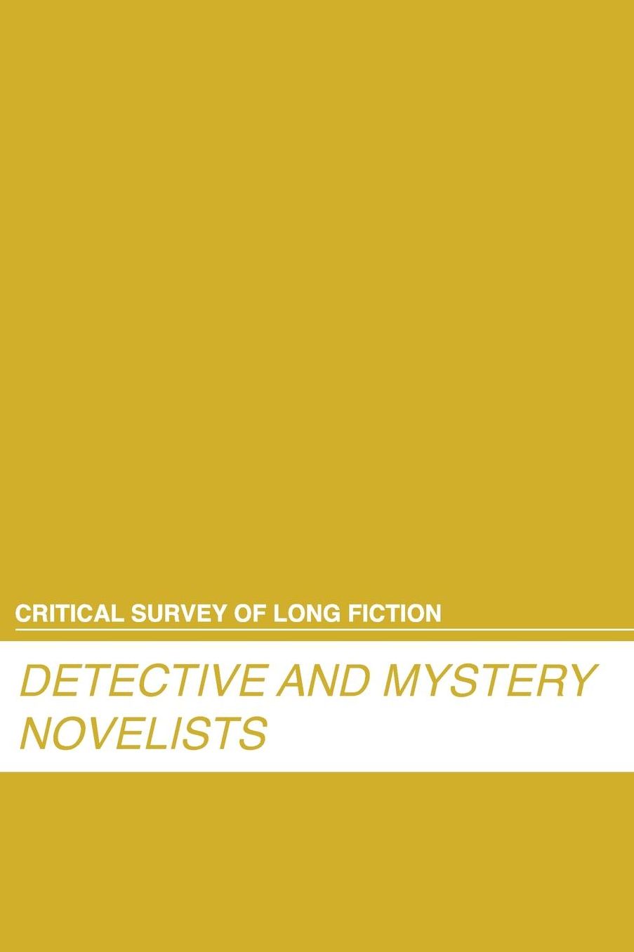 Detective and Mystery Novelists