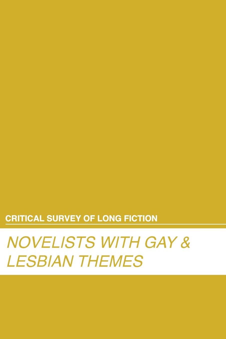 Novelists with Gay & Lesbian Themes