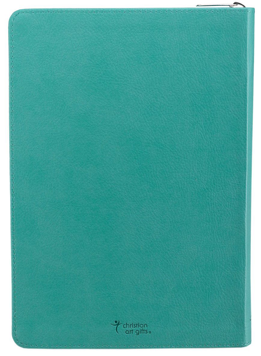 I Can Do Everything: Teal Lux-Leather Journal with Zipper