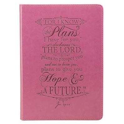 Pink Lux-Leather Journal I Know the Plans